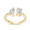 Lab Grown 1.02 Ct Pear & Radiant Cut Diamond Two-Stone Ring
