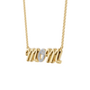 Lab Grown 0.05 Carat Diamond "Mom" Pendant Necklace