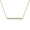 14K Yellow Gold Natural Diamond Bar Necklace (0.21 ct.wt)