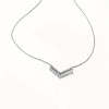 14k White Gold Natural Diamond V Necklace (0.59 ct.wt)