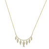 14k Gold Natural Diamond Teardrop Charm Necklace (0.61 ct.wt)