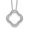White Gold Quatrefoil Lab-Grown Diamond Necklace (0.40 ct.tw.)