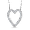 White Gold Heart Diamond Necklace (0.50 ct.tw.)