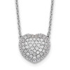 White Gold Heart Lab-Grown Diamond Necklace (0.70 ct.tw.)