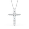 White Gold Cross Diamond Necklace (0.75 ct.tw.)