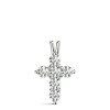 White Gold Cross Diamond Necklace Lined(0.75 ct.tw.)