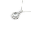 White Gold Round Halo Diamond Necklace (0.63 ct.tw.)