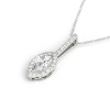White Gold Marquise Halo Diamond Necklace (0.63 ct.tw.)