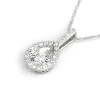 White Gold Pear Halo Diamond Pendant (0.50 ct.tw.)