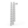White Gold Double Strand Bezel Linear Earrings (4.50 ct.tw.)