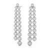 White Gold Double Strand Bezel Linear Earrings (4.50 ct.tw.)