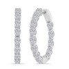 24mm Oval Inside Out Hinged Hoop (3.12 ct.tw)