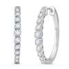25mm Graduated Linear Hinged Hoop (1.00 ct.tw)