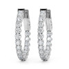 White Gold Round Diamond Hoops (1.00 ct.tw.)