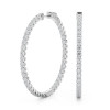 White Gold Round Diamond Hoops (4.00 ct.tw.)