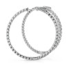 White Gold Round Diamond Hoops (4.00 ct.tw.)