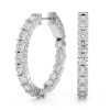 White Gold Round Diamond Hoops (2.75 ct.tw.)