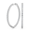 White Gold Round Diamond Hoops (6.33 ct.tw.)