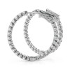 White Gold Round Diamond Hoops (2.00 ct.tw.)