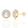 Lab Grown 1.0 Ct Diamond Stud Earrings In 14K Gold