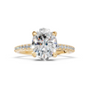 Hidden Halo Pavé Engagement Ring 14K Yellow Gold