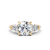 3-Stone Engagement Ring with Pear Side Stones and Pavé Gallery (2.93 cttw)