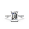 Emerald-Cut Hidden Halo Engagement Ring (2.32 cttw)