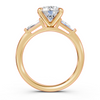 Round Brilliant & Tapered Baguette Three-Stone Ring (2.24 cttw)