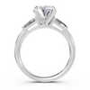 Oval Brilliant & Tapered Baguette Three-Stone Ring (2.24 cttw)