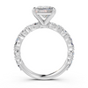 Princess-Cut Vintage Milgrain Diamond Engagement Ring (2.62 cttw)