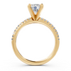 Round Brilliant Pavé Solitaire Engagement Ring (1.16 cttw)