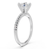 Round Brilliant Pavé Solitaire Engagement Ring (1.16 cttw)