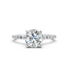 Round Diamond Cathedral Pavé Engagement Ring (1.18 cttw)