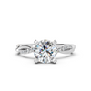 Round Diamond Petite Twisted Cathedral Engagement Ring (1.10 cttw)