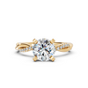 Round Diamond Petite Twisted Cathedral Engagement Ring (1.10 cttw)