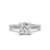 Round Diamond Double Row Cathedral Engagement Ring (1.25 cttw)