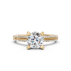 Round Diamond Double Row Cathedral Engagement Ring (1.25 cttw)