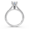 Round Diamond Double Row Cathedral Engagement Ring (1.25 cttw)