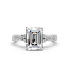 Emerald-Cut Diamond Criss-Cross Engagement Ring (2.28 cttw)