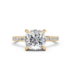 Cushion-Cut Diamond Hidden Halo Engagement Ring (2.48 cttw)