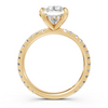 Cushion-Cut Diamond Hidden Halo Engagement Ring (2.48 cttw)