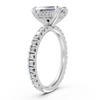 Emerald-Cut Diamond Hidden Halo Engagement Ring (2.48 cttw)
