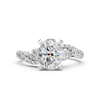 Oval Three-Stone Bypass Diamond Engagement Ring (1.51 cttw)
