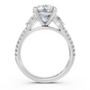 Round Three-Stone Engagement Ring with Pear Accents (2.54 cttw)