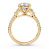 Round Three-Stone Engagement Ring with Pear Accents (2.54 cttw)
