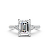 Emerald Three-Stone Engagement Ring with Pear Accents (2.54 cttw)