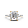 Emerald Three-Stone Engagement Ring with Pear Accents (2.54 cttw)