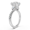 Round Bypass Engagement Ring with Pear Accents (2.64 cttw)
