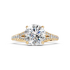 Round Split-Shank Engagement Ring with Pear Accents (2.31 cttw)