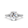 Oval Split-Shank Engagement Ring with Pear Accents (2.30 cttw)